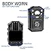 R-Tech HD 1080P+ Up to 1296P(2034 x 1296) Infrared Night Vision Police Body Camera Body Worn Camera Security IR Cam with 32GB Built-in Memory Support Video/Audio Recording