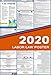2020 Florida Labor Law Posters (Laminated) All-in-One State and Federal Approved, OSHA Compliant Vertical 27
