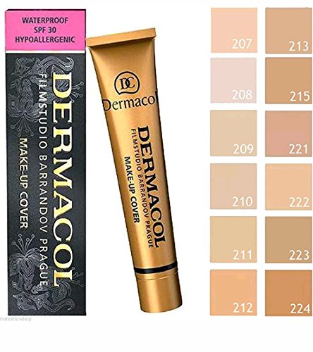 Dermacol Make-up Cover - Waterproof Hypoallergenic, All 13 Shades, 1 oz, 30 g (223)