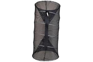 KRAKEN SUPPLY CO Fishing Bait Trap Crawdad Minnow Trap 24 inch Large Folding Collapsible Heavy Duty Crawfish Bait Fish Traps Shrimp Lobster Cast Net