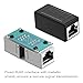 Dingsun RJ45 Coupler, Ethernet Extender for Cat7/Cat6/Cat5e/Cat5 Female to Female Ethernet Coupler Connector(1pack, Black)