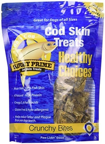 Savory Prime Cod Skin Crunchy Bites, 4-Ounce by Savory Prime
