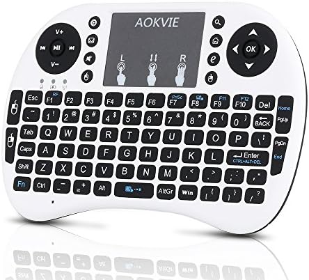 AOKVIE Wireless Mini Keyboard and Touchpad Mouse (White) For Pc, Pad, Xbox 360, Ps3, Google Android Tv Box