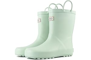 landchief Kids Rain Boots Premium Collection, Waterproof Natural Rubber Boots for Toddlers and Kids