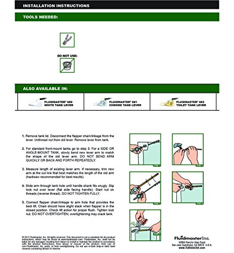 image for Fluidmaster 687 Universal Toilet Tank Lever in Oil Rubbed Bronze, Desi