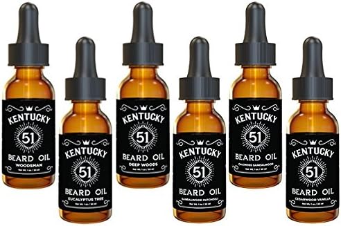 Premium Beard Oil and Conditioner for a Softer, Itch Free Beard - Variety Pack of 6 - 1 oz Bottles - Handmade with Carrier and Essential Oils that Offer Important Vitamins and Nutrients!