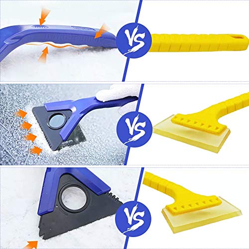 Raniaco Ice Scraper for Car Windshield 3-in-I Exchangeable Blade Car Snow Remover- Special Wiper Protector - Thumbnail 4