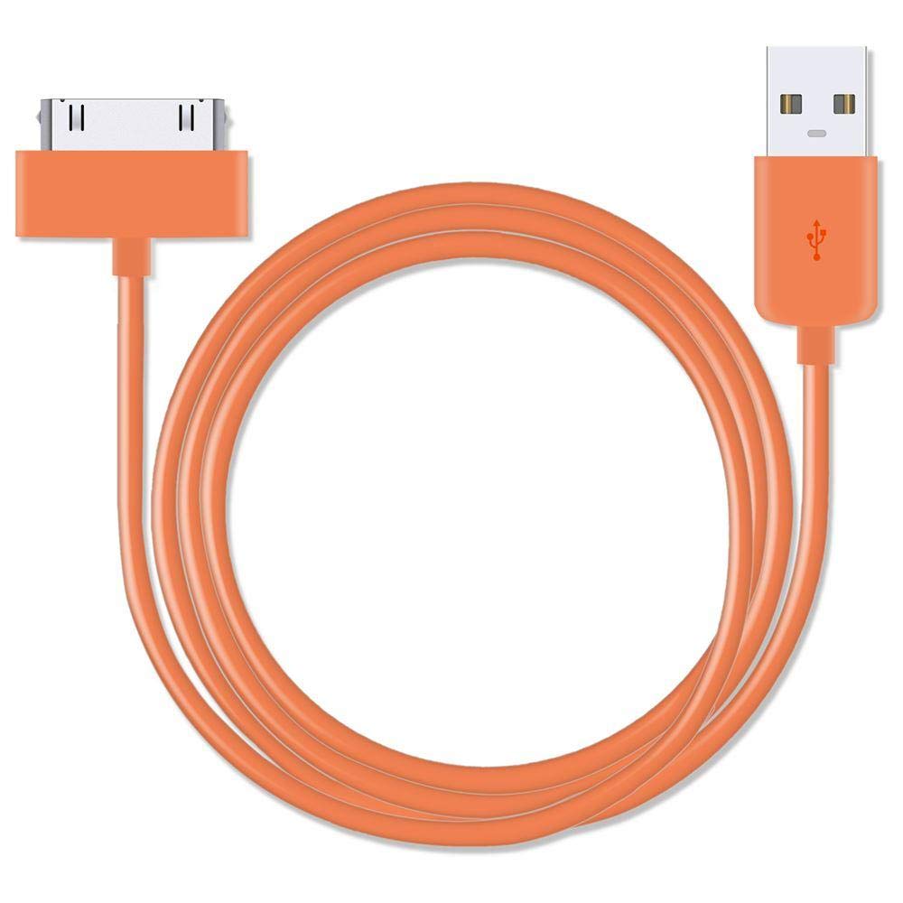 3 Metre Extra Long Orange 30-Pin USB Data Sync Charging Cable Charger Lead For Apple iPhone 4 4S 3G 3GS Apple iPad 1st 2nd 3rd Gen iPod 5th Gen classic nano 1st 2nd 3rd 4th 5th 6th Gen Touch - 3