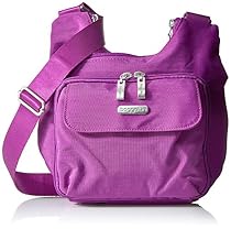 Baggallini Criss Cross Travel Crossbody Bag, Magenta