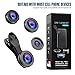 Phone Camera Lens,Hizek 0.36X Super Wide Angle Lens+15X Macro Lens+230°Fisheye Lens 3 in 1 HD Cell Phone Camera Lens Kit for iPhone X/8/8Plus/7/7 Plus /6s/6/5, Samsung and Most Smartphones