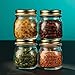 Bormioli Rocco Quattro Stagioni Glass Mason Jars 8.5 Ounce Mini Jars (12-Pack) with Metal Airtight Lid, For Jam, Jelly, baby food, Crafts, Spices, Dry Food Storage, Wedding favors, Decorating Jar