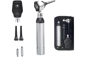 Zniry Veterinary Otoscope Opthalmoscope LED ENT Diagnostic Set, with Diagnostic Premium Instruments Vet Otoscope Set, Otoscope for Dogs, Pet Otoscope