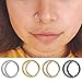 Tunsun Stainless Steel Moon Nose Ring Hoop Indian Nose Ring Septum Ring Nose Jewelry Nose Piercing Small Nose Hoop