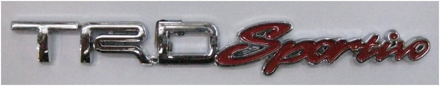 TRD SPORTRIO Size:17 cm. Plastic Emblem Auto Car Accessories By Chrome 3D Badge 3M Adhesive