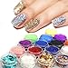 Glitter Tattoo Kit, Nunalisa Gillter Shimmer Body Art 21 Colors Temporary Tattoo Make Up Body Glitter Dust Powder Mermaid Flakes Holographic Nail Sequins for Festival Body Paint Non-toxic