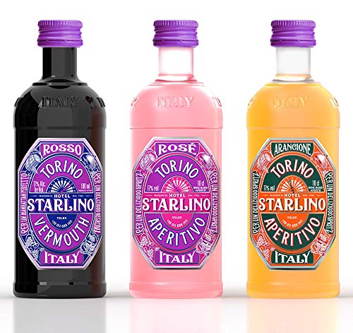Starlino Aperitivo Geschenkset 3x10cl 17% Vol - Original Italienische Weinaperitife aus Turin für köstliche Cocktails und Spritz Drinks - ideal als Geschenk (3x10cl Flasche) – Bild 4