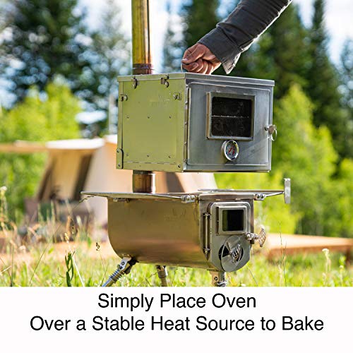 Winnerwell Fastfold Oven | Portable Camp Oven for Wood Burning Stoves and Camp Stoves | Food Grade Stainless Steel | Folds Flat for Compact Storage