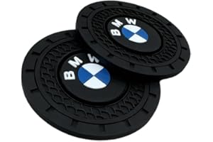 AUTSOP Car Cup Holder Coasters Fit for BMW X1 X3 X5 X6 X7 1 3 4 5 6 8 Series Z4 Accessories,Recessed Silicone Anti Slip Cup Holder Coaster Interior Accessories 2.75in 2Pack