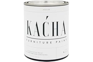 Kacha Furniture Paint | Off White Chalk Style Paint for Furniture, Cabinets, and Crafts | Quart - 32 oz | Azucar | Low VOC | Matte | (Topcoat Required)
