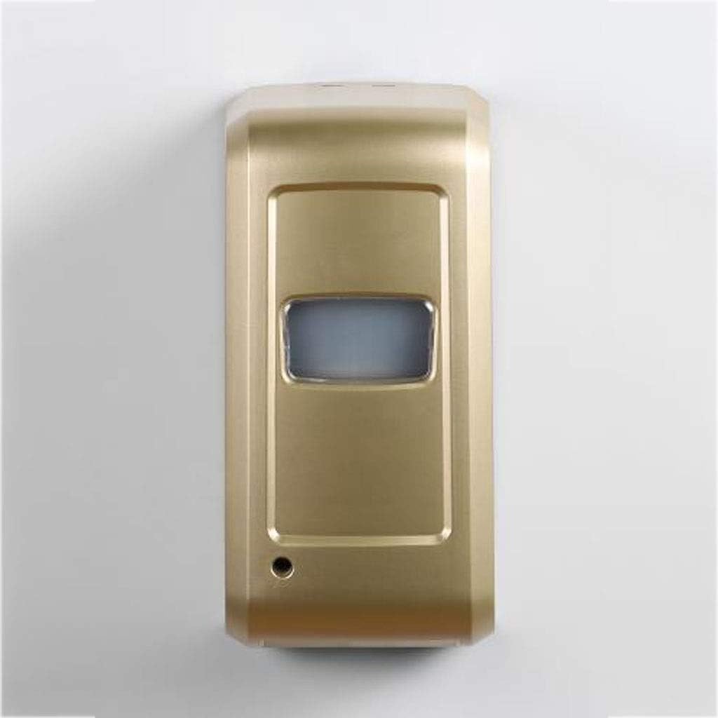 WGYDREAM Soap Dispensers, Wall Mounted Automatic Foam Soap Dispenser Pump, Touchless Infrared Sensor Plastic Liquid Soap Bottle, 1000ml (Color : Gold)