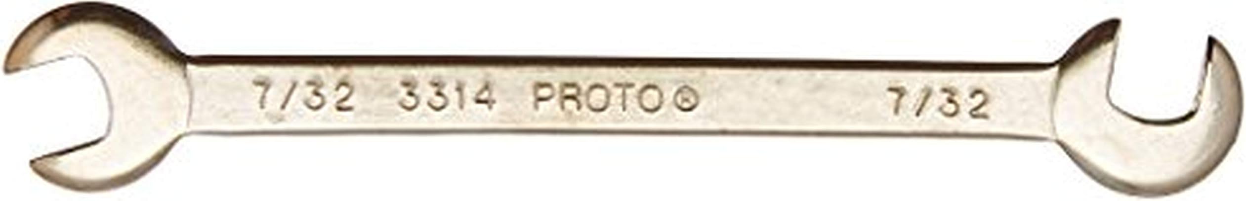 Proto Stanley J3314 Angle Open End Wrench 7/32"