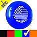 50 Strong Brand Ultimate 175 Gram Flying Sporting Disc - Best Gift for Adults and Kids - Made in USA (One Disc) (Blue Flag)
