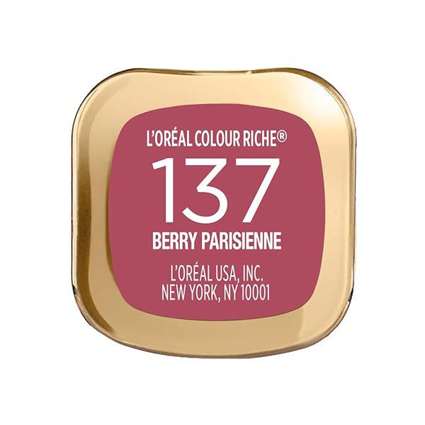 L’ORÉAL PARIS COLOUR RICHE ORIGINAL CREAMY, HYDRATING SATIN LIPSTICK WITH ARGAN OIL AND VITAMIN E, BERRY PARISIENNE , 1 COUNT