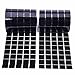 Self Adhesive Dots, 0.59 Inch Diameter 400pcs(200Pairs) Strong Sticky Hook Tapes, Square Adhesive Back Loop Nylon Strips with Waterproof Fastener,Perfect for School Classroom,Office,DIY-Black