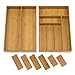 Seville Classics 2 Pack Bamboo Drawer Organizer