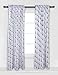 Bacati - Single Light Filtering Curtain Panel Elephants (Blue Navy Gray)
