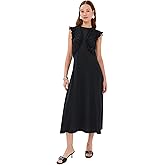 Ulla Johnson Women's Shiva Sleeveless Ruffled Midi Dress