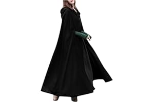 GENERIC 2023 Fall Fashion Windproof Hooded Open Front Cardigan, Women Long Poncho Cape Coat Winter Cloak Trench Outwear Jacket