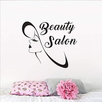 Beauty Salon Logo Fenster Oder Wandaufkleber Schone Lange Wimpern Fur Madchen Kunstlerische Wandtattoo Pretty Woman Vinyl Dekorative Wandbild Amazon De Baby