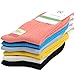 Yanglovele Women Bamboo Fiber Socks Breathable Brand Soft Crew Socks 6Pck 6Color
