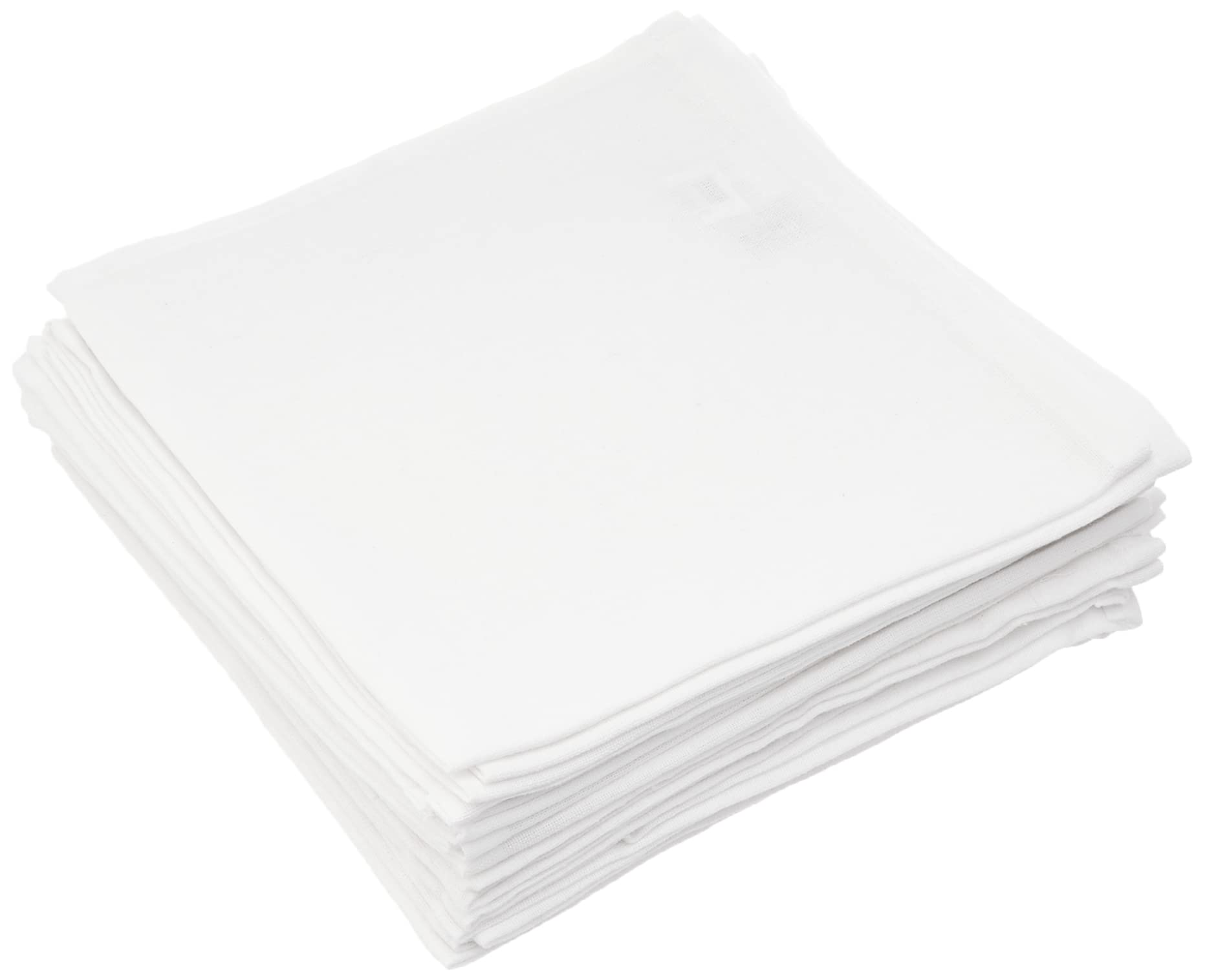 CALITEX Arc en Ciel Pack of 12 Cotton Serviettes, 44 x 44cm, Cotton, white, 44x44 cm — image 1