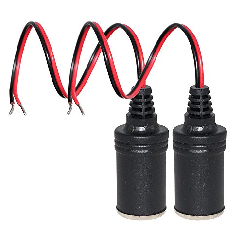 [2 PACK] KUNCAN 12V 1FT Car Cigarette Lighter Female Socket Extension Cable, Cigar Cable with Female Socket Connector for GPS/Dashcam Car Charger - Thumbnail 7