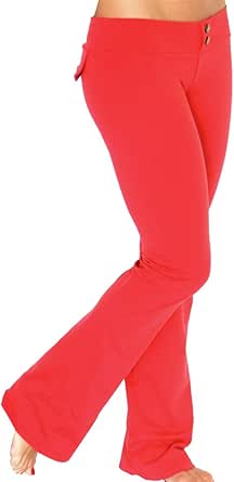 Amazon.com: Protokolo Flap Pocket Yoga Pant Red Small: Clothing