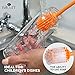 Belgoff Bottle Brush - Bottle Scrubbing Silicone Kitchen Cleaner For Washing Glass - Baby Bottles - Plastic Narrow Neck Water Sport Bottles Tumblers Thermoses Dishes with Long - Non-Grip Handle
