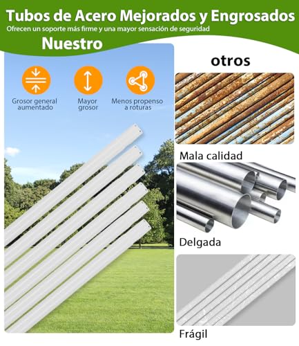 EEGVUY Carpa 6x3, Jardín Toldo con Paredes Laterales Extraíbles, Protección UV, Impermeable Carpa para Exterior Eventos Bodas, Reuniones Familiares