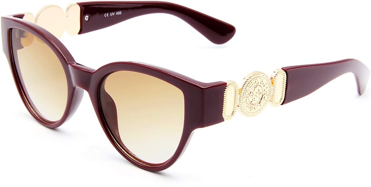 Retro Cat Eye Sunglasses Hiphop Sun Glasses High Fashion Luxury Gold Millionaire Rapper Swag Glasses
