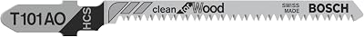 Bosch T 101 AO Clean for Wood Jigsaw Blade 5-Pack 83 mm
