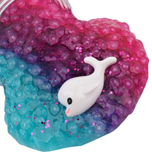 Onegirl 120ml Beautiful Dolphin Mixing Slime Simulation Rice Grain Colorful Crystal Mud DIY Educational Toy Scented Clay Stress Relief Kids Decompression Toys (A) - Thumbnail 3