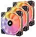 Corsair CO-9050067-WW HD Series, HD120 RGB LED, 120mm High Performance RGB LED PWM three fans with controller