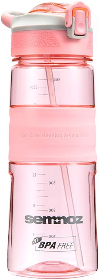 Amazon Kslong 水筒tritan 飲料ボトル ポータブル旅行自転車プラスチックアウトドアスポーツボトル大きい ピンク 650ml 水筒 マグボトル オンライン通販