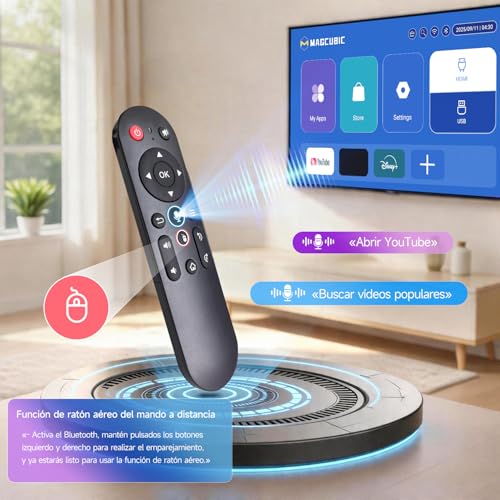 【Enfoque Automático】 Mini Portátil Full HD Magcubic HY320pro | Proyector con Resolución Nativa 1080p, 400ANSI, Contraste 10000:1, Wi-Fi 6, BT 5.4, Mini Proyector Portátil para Hogar y Oficina