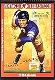 Vintage Texas Tech Red Raiders 2018 College Football Calendar: Football Game-day Program Art: 1900s by 