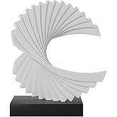 Paytonture Wave Sculpture, Resin Home Decor Art, Modern Funky Wave Sea Ornament, Abstract Statues, White