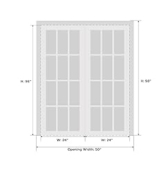 SARTODOORS French Double Panel Lite Doors 48 x 96