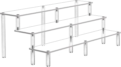 AZEAM Acrylic Riser Display Shelf 3 Tier Amiibo Funko POP Cupcake Organizer