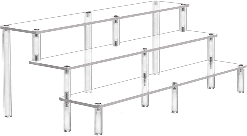 AZEAM Acrylic Riser Display Shelf 3 Tier Amiibo Funko POP Cupcake Organizer